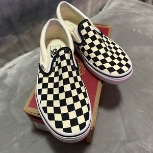 Vans checkered slip on sneakers women’s size 8